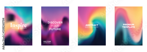 Vibrant Gradient Mesh Poster Templates Abstract Backgrounds for Inspiration