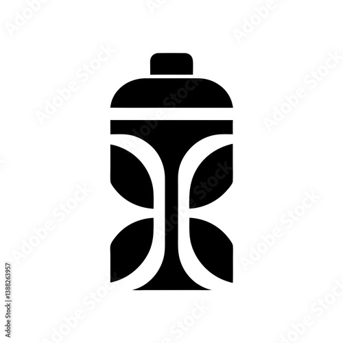 Modern eco water bottle icon art
