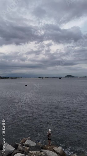 Rio de Janeiro - Fisherman at Flamengo Beach – Pescador na Praia do Flamengo