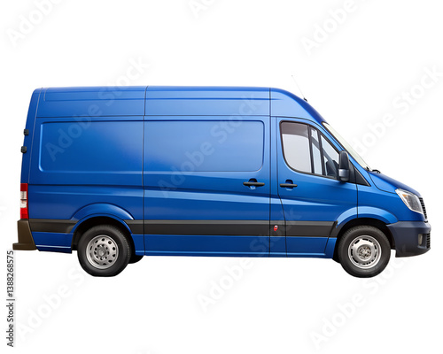 blue truck isolated on white