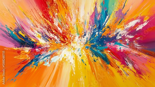 Wallpaper Mural Vibrant Abstract Explosion of Colors with Dynamic Brush Strokes Creating a Stunning Visual Display of Energy and Motion in Modern Art Torontodigital.ca