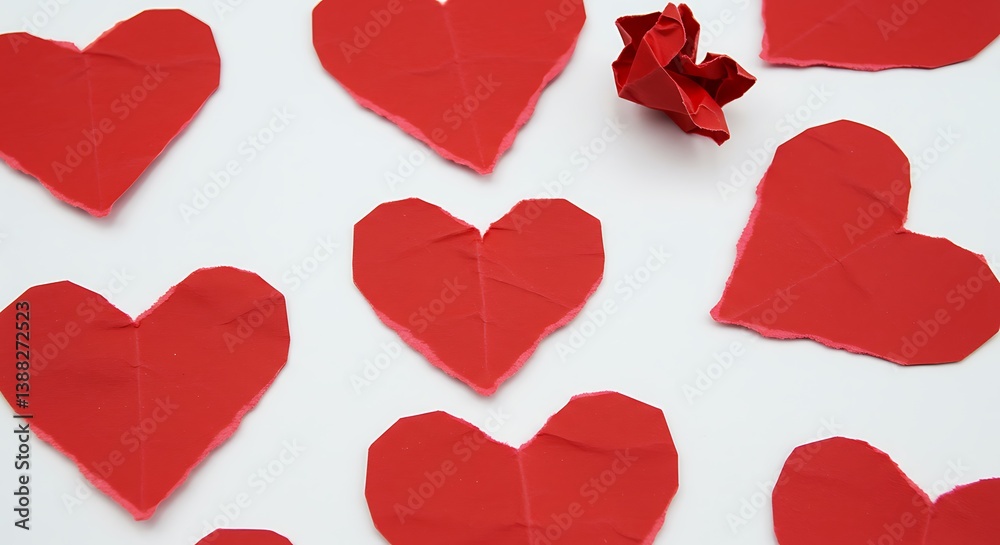 Crinkled Heart: A Story of Broken Dreams AI Generated