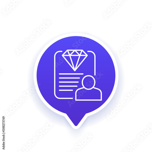 EVP icon, Employee value proposition line vector design