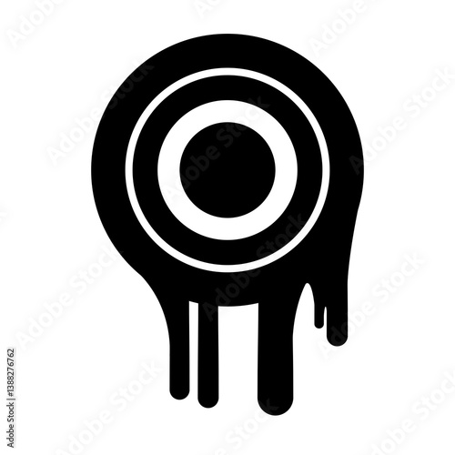 Melting circles from frutiger métro aesthetic, retro pop Y2K music icon