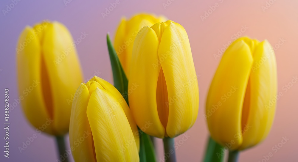 Golden Hour Tulips: Soft Light, Vibrant Bloom AI Generated Golden Hour Tulips: Soft Light, Vibrant Bloom AI Generated