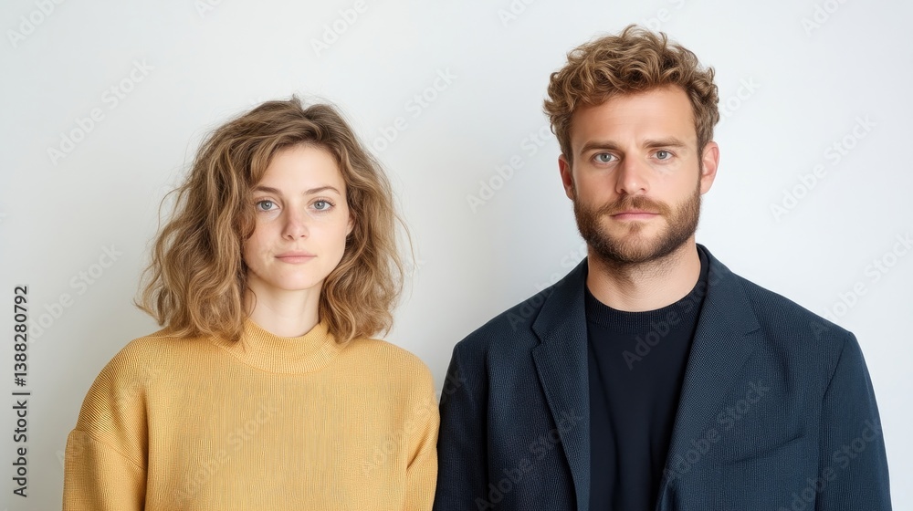Couple portrait, neutral expression Couple portrait, neutral expression