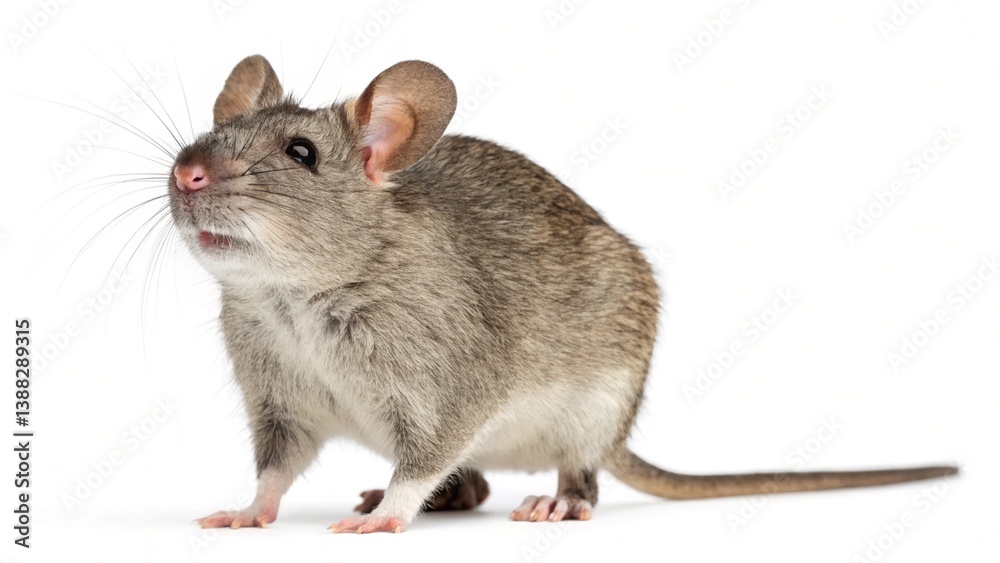 gambian pouched rat isolated on white background gambian pouched rat isolated on white background