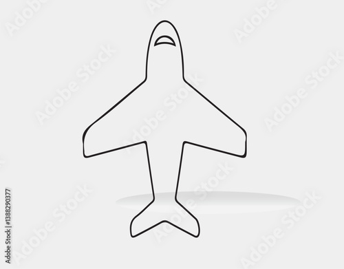 Plane icons set vector illustration isolated on white background. Airplane icon, aero plane icon, jet icon, aircraft icon.