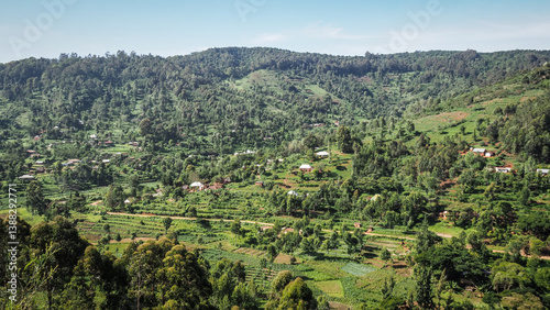 Quadro su tela The view of the Usambara Mountains in Tanzania