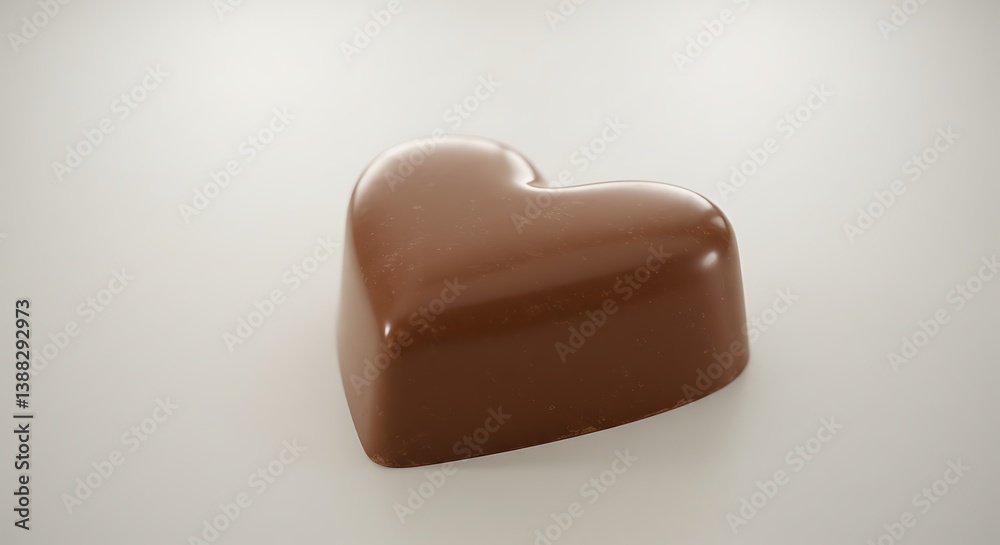 Heartfelt Chocolate: Rich Brown, Smooth Texture AI Generated Heartfelt Chocolate: Rich Brown, Smooth Texture AI Generated