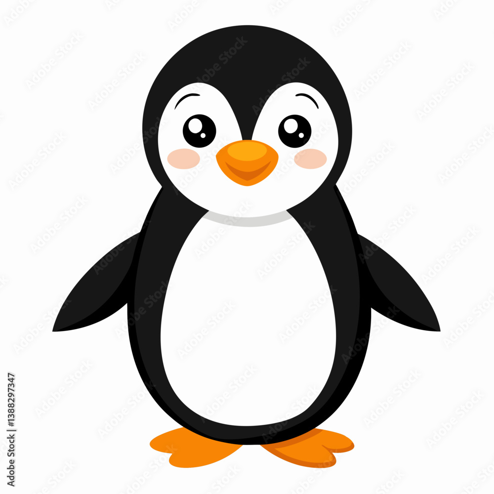 Obraz premium penguin on a white background