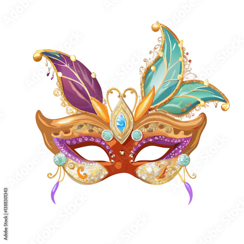 carnival mask isolated on white