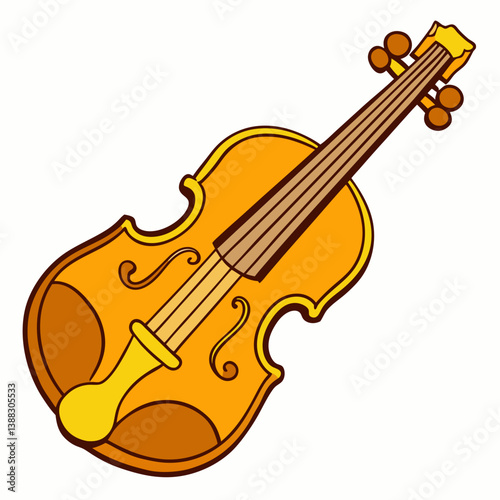 violin isolated on white