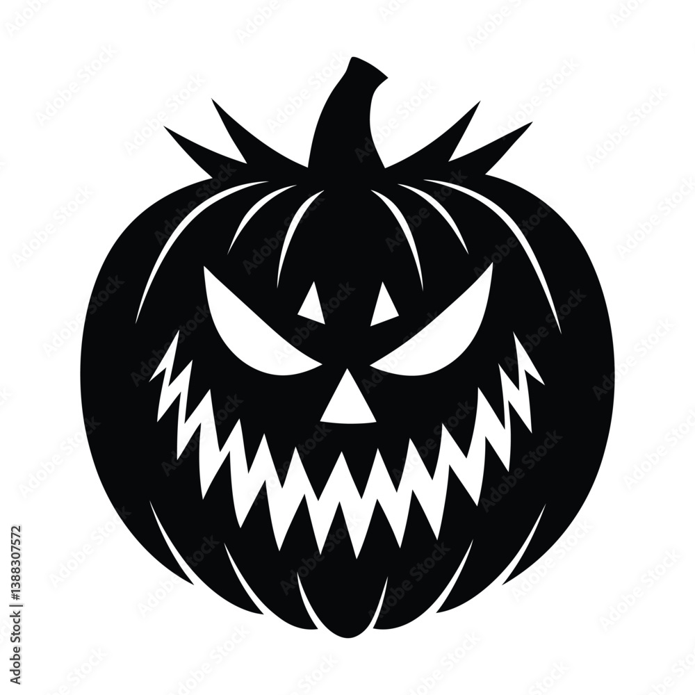 Naklejka premium halloween pumpkin head