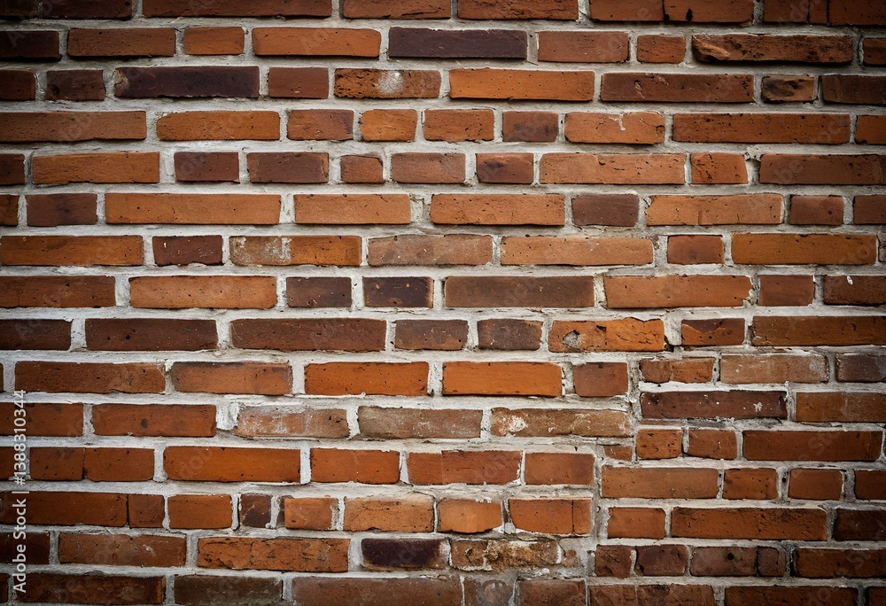 Fototapeta premium A red brick wall with a black background.