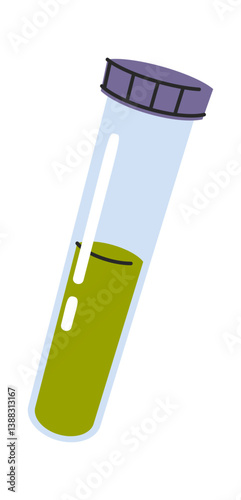 Chemical test tube hand-drawn element
