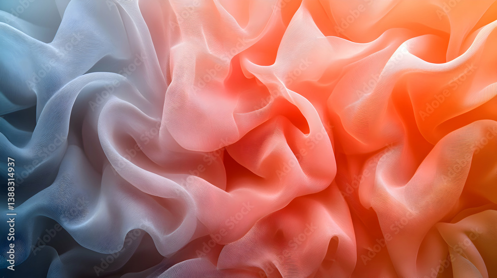 Fototapeta premium A sleek high-resolution wallpaper featuring smooth, fluid textures in neon tones, transitioning from one color to another with ease