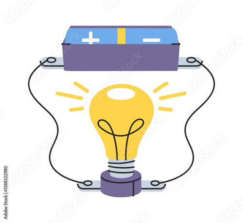Electrical circuit attached light bulb