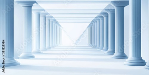 Abstract Corridor White Col...