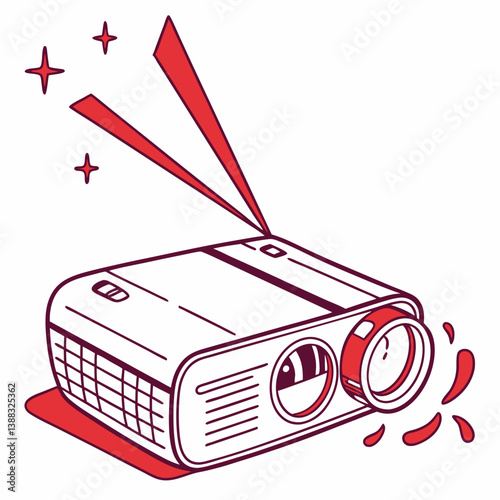 vector illustration of a projector
