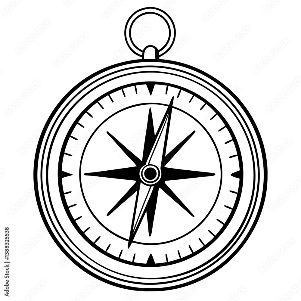 Compass Navigation Icon. Compass Vector Compass Navigation Icon. Compass Vector