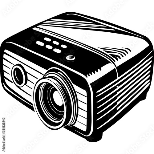 vector illustration of a projector