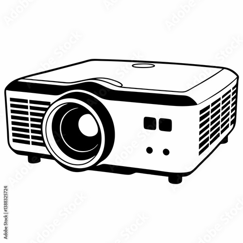 vector illustration of a projector