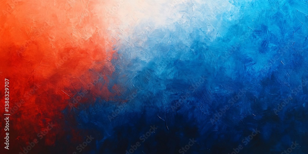 Fototapeta premium Striking Contrast of Bold Vermilion and Sapphire Blue Creating Dynamic Visuals