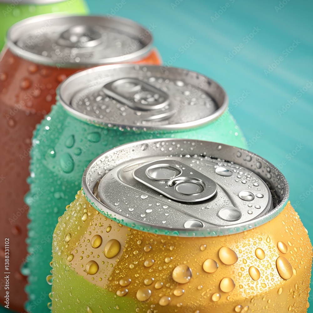 Pastel Soda Can Trio – Soft Color Beverage Macro Pastel Soda Can Trio – Soft Color Beverage Macro