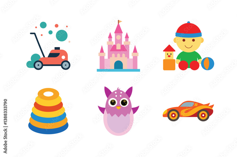 Fototapeta premium set of toys for children