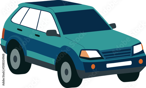 SUV coupe car on a white background