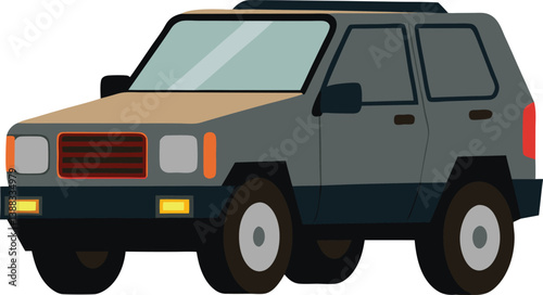SUV coupe car on a white background