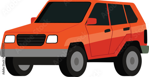 SUV coupe car on a white background