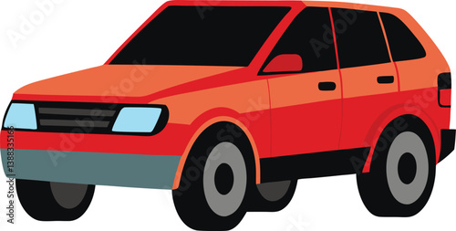 SUV coupe car on a white background