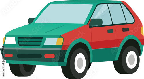 SUV coupe car on a white background