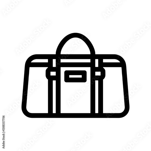 Travel bag with handles on a white background for travel and lifestyle concepts