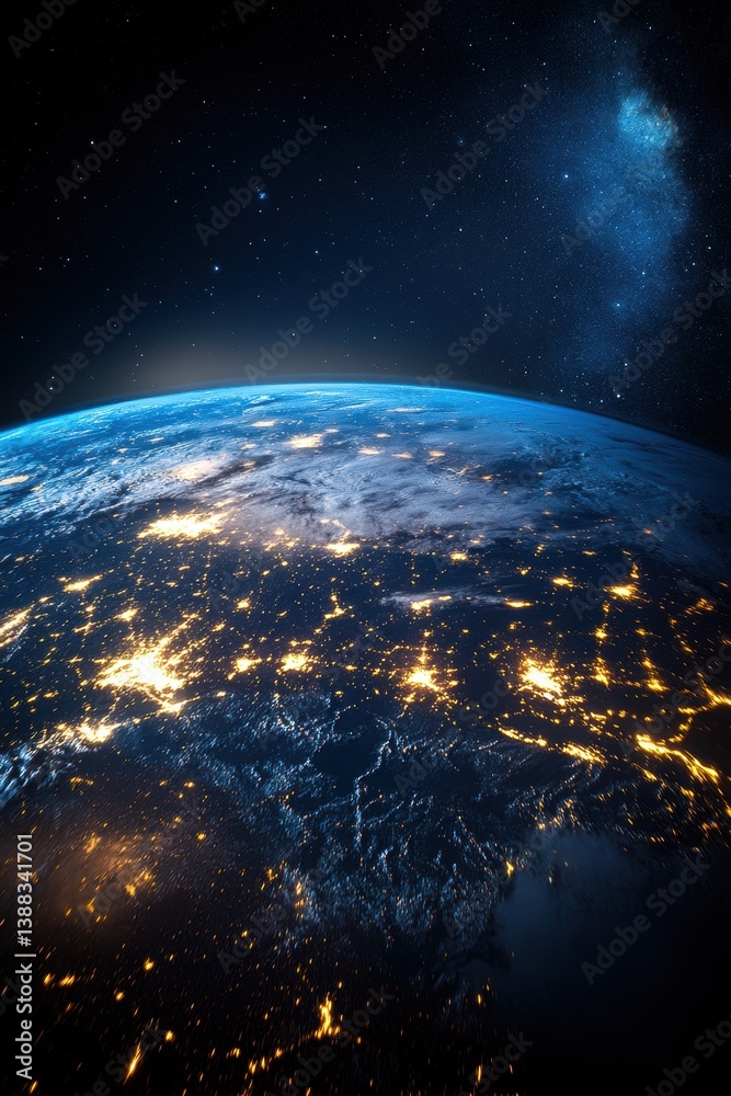 Fototapeta premium Planet earth viewed from outer space.