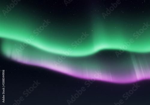 Aurora Gradient with Cool Green and Violet Wave Light Effect