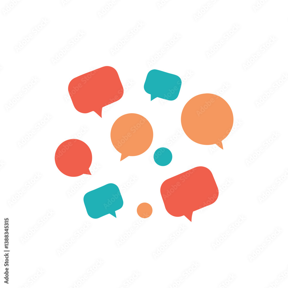 colorful speech bubbles isolated colorful speech bubbles isolated