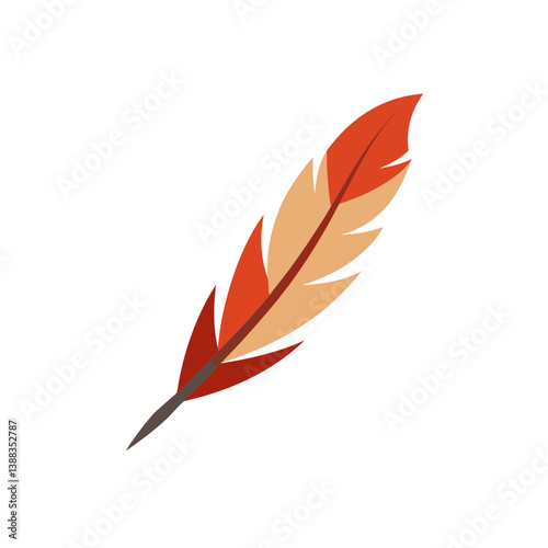  colorful feathers isolated