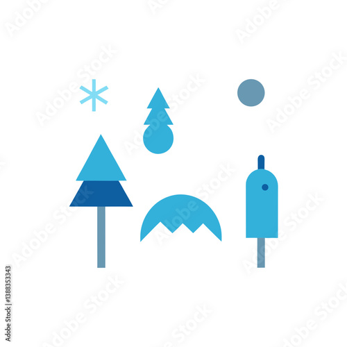 christmas tree with blue ribbon