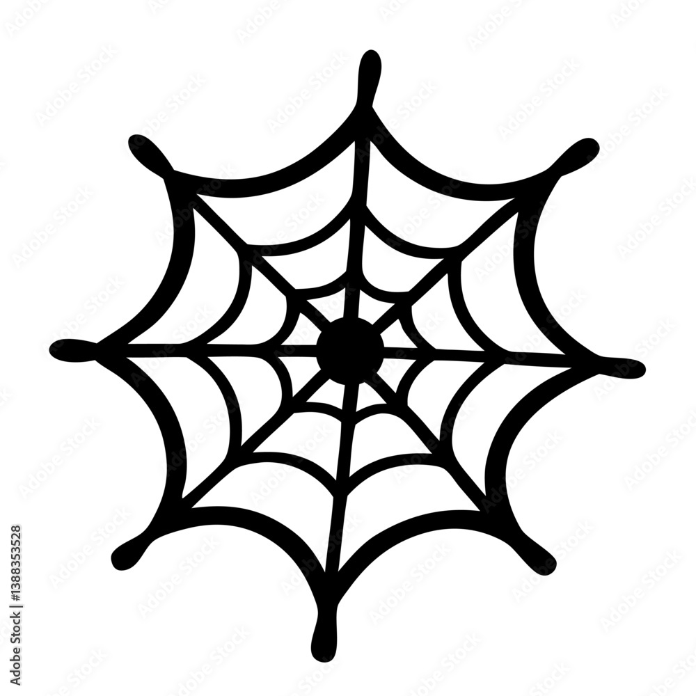 custom made wallpaper toronto digitalVector illustration of a black spider on a web, a star-shaped design