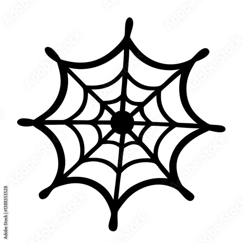 Wallpaper Mural Vector illustration of a black spider on a web, a star-shaped design Torontodigital.ca