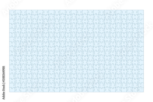 Puzzle grid. Jigsaw puzzle with 300 pieces. Jigsaw puzzle template.