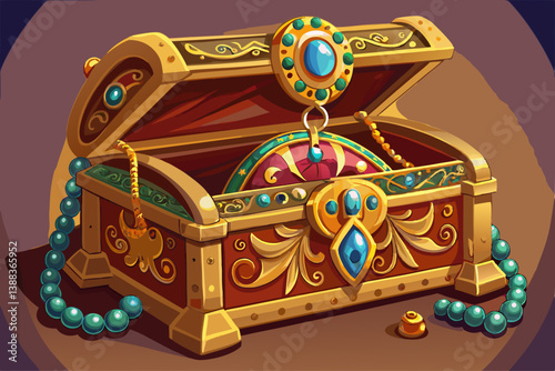 vector of Old jewelry box