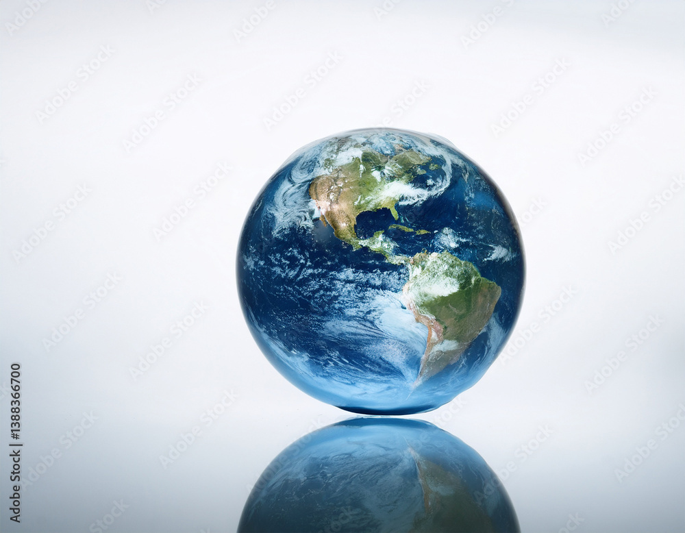 Fototapeta premium the earths whisper on a white or clear surface white background