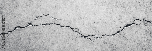 Old Cracked And Decaying Grey Concrete