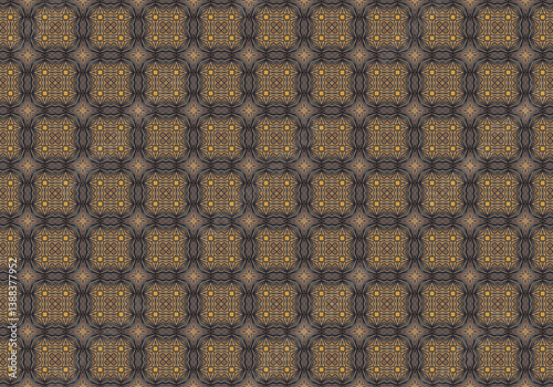 Seamless Cloth Endless Visual Decoration Digital Fashion Texture Perspective Geometric Tile Fabric Shape Symmetric Template Graphic Luxury Interior Textile Art Design Wallpaper Background Pattern.
