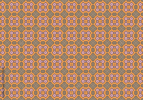 Seamless Cloth Endless Visual Decoration Digital Fashion Texture Perspective Geometric Tile Fabric Shape Symmetric Template Graphic Luxury Interior Textile Art Design Wallpaper Background Pattern.