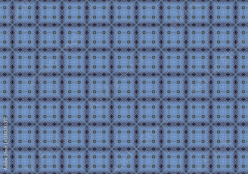 Seamless Cloth Endless Visual Decoration Digital Fashion Texture Perspective Geometric Tile Fabric Shape Symmetric Template Graphic Luxury Interior Textile Art Design Wallpaper Background Pattern.